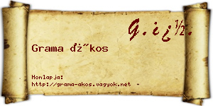 Grama Ákos névjegykártya